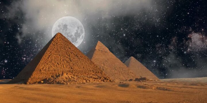 pyramid in the night sky pyramids in the night