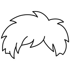 outline of a cartoon illustration of a boy hair © GOOKKIK