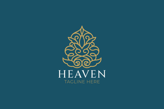 Heaven Abstract Java Ornament Luxury Logo Vector Illustration