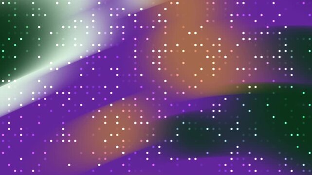 Shimmering fluid gradient motion with glowing digital data pixels