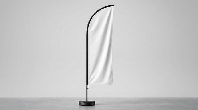 Blank white feather flag banner stand for outdoor advertising display for business promotion and marketing event show