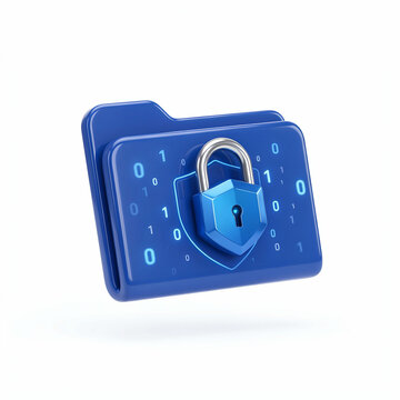 3D blue combination padlock with numeric keypad for security and access control