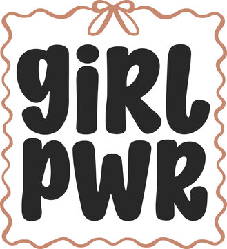 Girl pwr svg, girl svg, ribbon svg