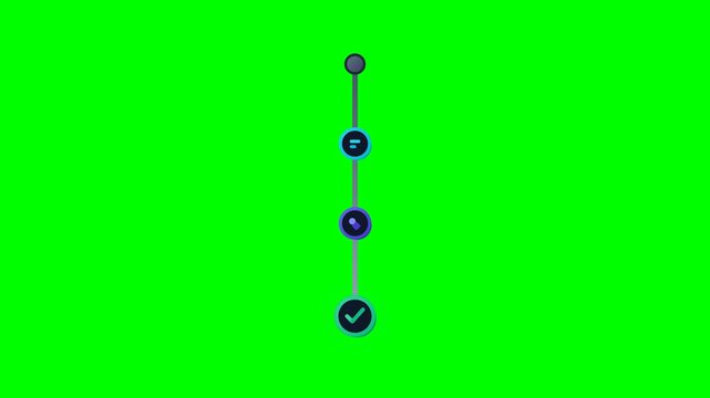 Activity Log Timeline Draw - Animated History UI on Greenscreen