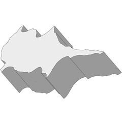 3D map dimension - continent Asia country Cyprus © badrpost