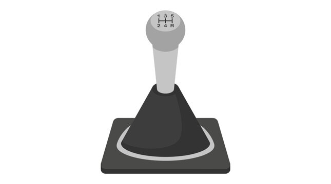 Manual car gear shift stick with five speeds