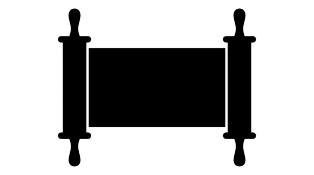 Open torah scroll silhouette with handles