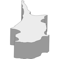 3D map dimension - continent Asia country Cyprus © badrpost
