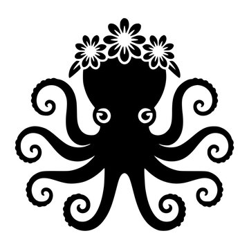 Octopus With Floral Accents