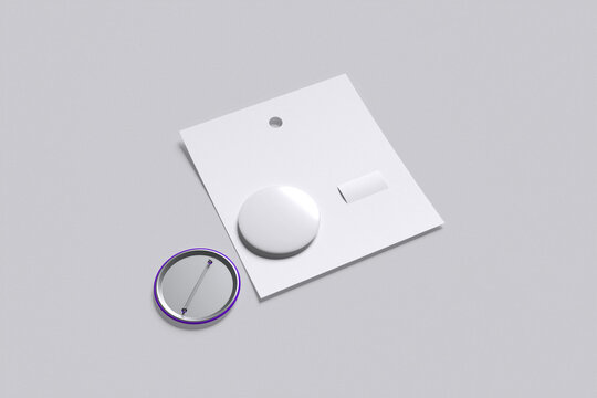 Realistic Pin Button Blank
