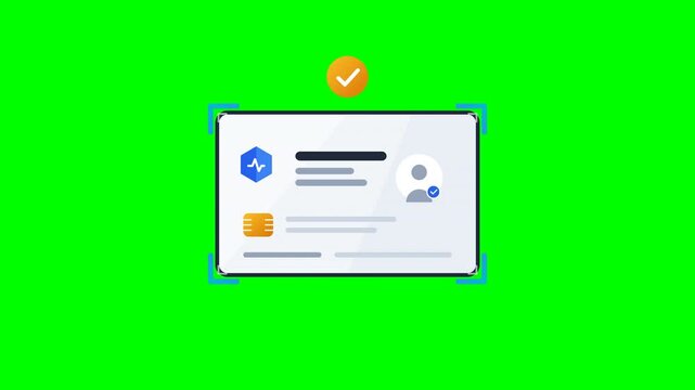 Insurance Card Capture - Animated Healthcare Onboarding on Greenscreen