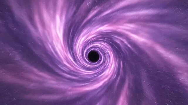 Purple cosmic vortex wormhole swirling through space time continuum tunnel background