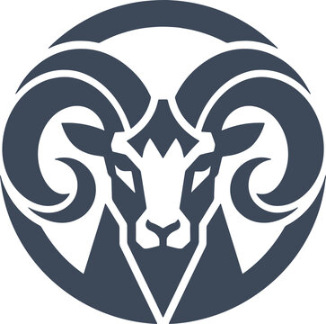 Strong Ram Illustration Creative Design Template 