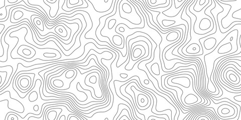 Obraz premium Topographic map pattern, contour lines showing elevation and landform, abstract background of scientific exploration and geography.