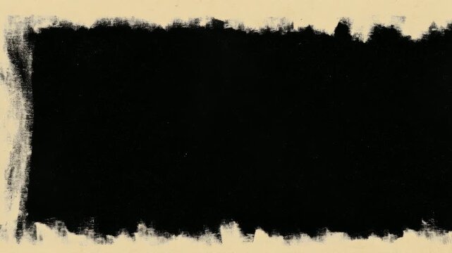 Hand drawn black grunge frame border with copy space text overlay seamless loop