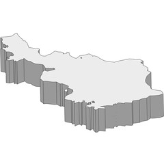 3D map dimension - continent Asia country Armenia © badrpost