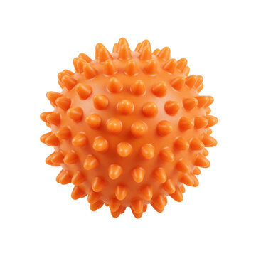 Spiky orange massage ball with sensory texture designed for muscle relief and tactile stimulation physical therapy and fitness