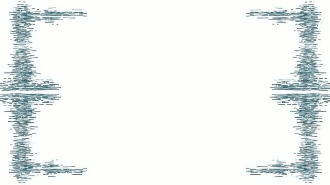 Hand drawn sketch border frame with empty center copy space text overlay seamless loop