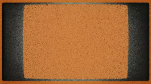 Hand drawn animated border frame with orange center copy space text overlay seamless loop