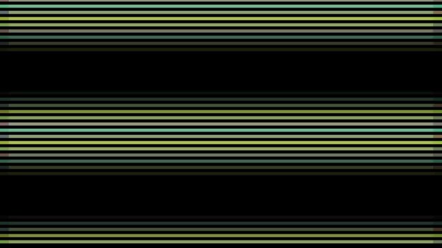 Horizontal pastel lines alternate with thick black bands creating a striped abstract pattern.
