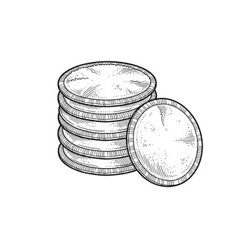 Reusable cotton rounds for sustainable zero-waste skincare beauty routine