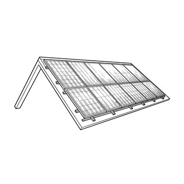 Rooftop solar panel array for sustainable renewable energy generation