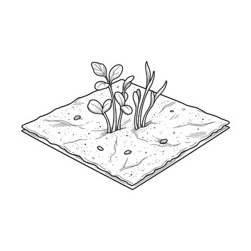Seed paper greeting card sprouting for sustainable eco-friendly birthday gifts