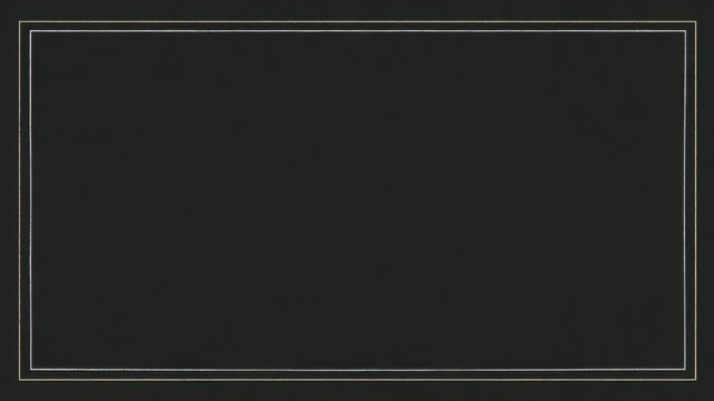 Hand drawn animated border frame with copy space text overlay seamless loop on dark background
