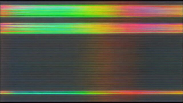 Retro VHS video noise with soft glitch lines and color bleeding
