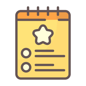 Wishlist Star Vector Icon Design