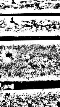 Rough black and white industrial grunge texture with distressed horizontal concrete bands and noise. Perfect for abstract art, vintage designs, and backgrounds.