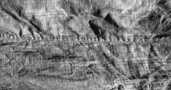 Woven fabric texture with pinstripe pattern in monochrome style for textile design.
