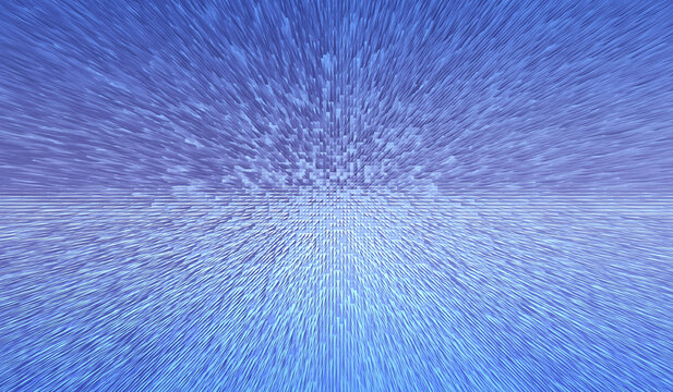 Abstract blue and purple digital texture with pixelated dots and light lines