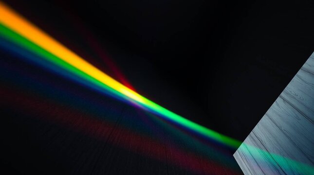 Captivating Rainbow Light Spectrum Refraction on Dark Textured Background