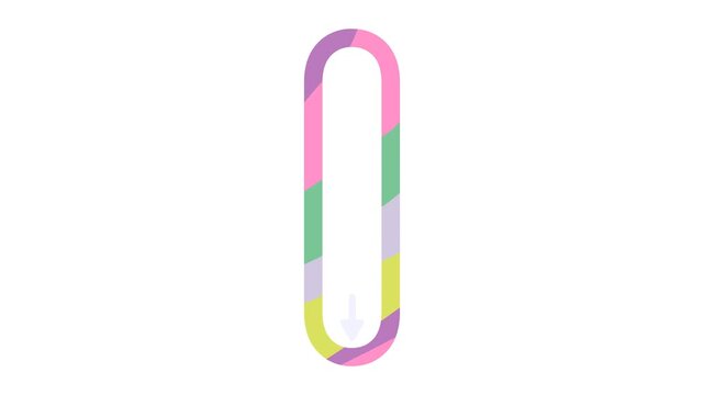 Capital letter I writing animation with direction arrows on a white background. Educational video asset for kids, preschool, and kindergarten students learning handwriting, alphabet tracing, and ABCs.
