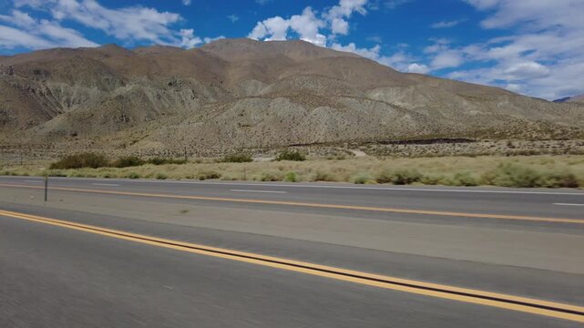 395 Scenic Byway North 3 Ridgecrest to Owens Lake 18 Three Quarter L MultiCam Driving Plate Sierra Nevada Mts California