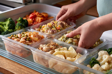 Obraz premium Freezer-ready portions for a treatment week