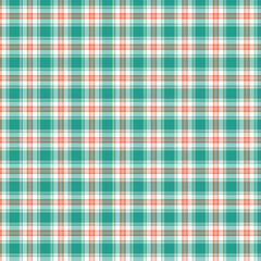 Teal and Coral Plaid Seamless Pattern Texture Background