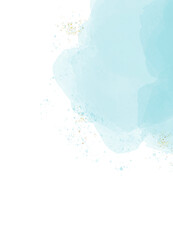 Abstract art blue paint background .watercolor background for design ,dots and stains.Hand drawn illustration for card templates for greetings or invitations © Phakamas
