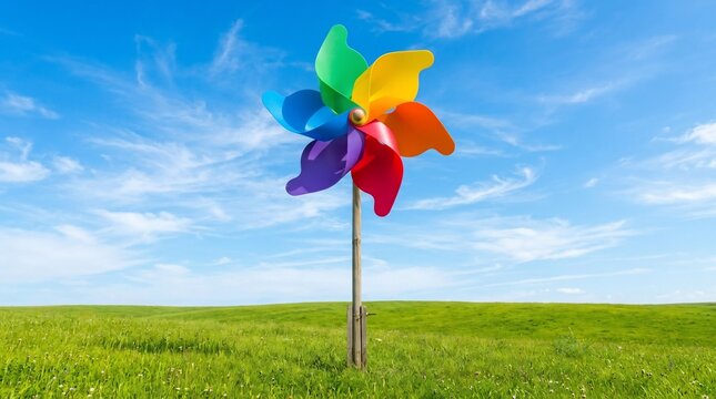 Rainbow pinwheel toy