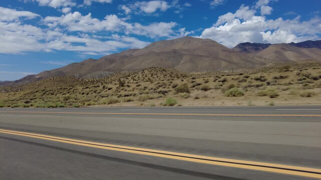 395 Scenic Byway North 3 Ridgecrest to Owens Lake 19 Three Quarter L MultiCam Driving Plate Sierra Nevada Mts California