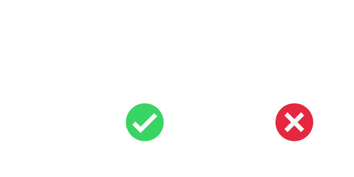 Approved and Rejected Transparent Files Icon. Document Verification and Approval Status Concept. File Review, Validation, Compliance and Digital Workflow Management. 2D Illustration