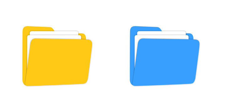 New Folder Icon on Transparent Background. Digital File Storage, Document Management, File Organization and Business Archive Concept. 2D Illustration