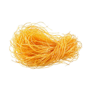 Golden Thai dessert isolated on transparent background with shiny texture in png format perfect for design