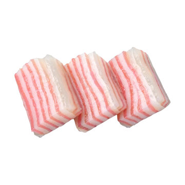 Thai dessert isolated png with sweet layered texture and soft pink and white color for tasty treat