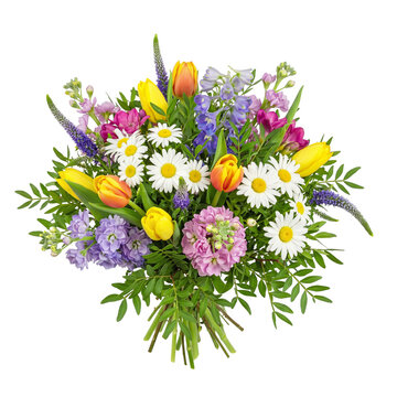 bouquet of multi-colored flowers