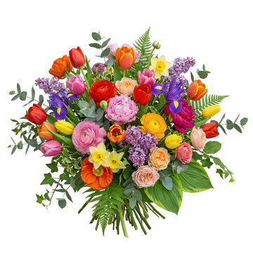 bouquet of multi-colored flowers