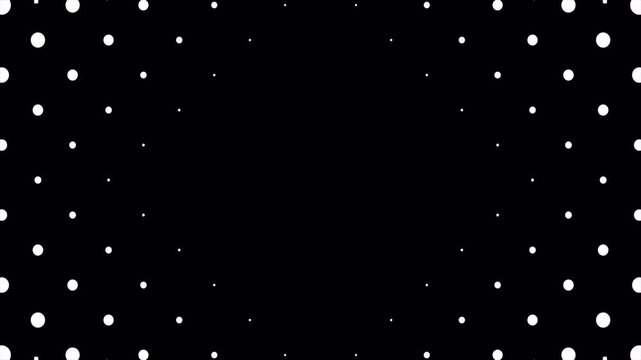 Converging Circular Dot Grid Reveal Transition with Reverse Animation and Alpha