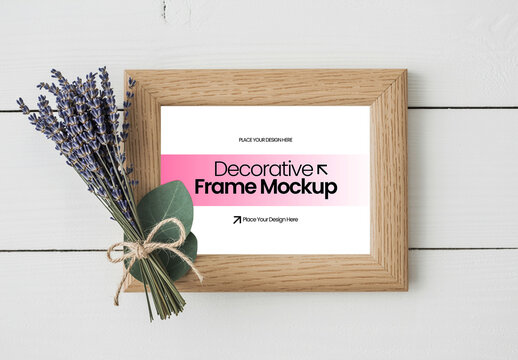 Decorative Wooden Frame Mockup