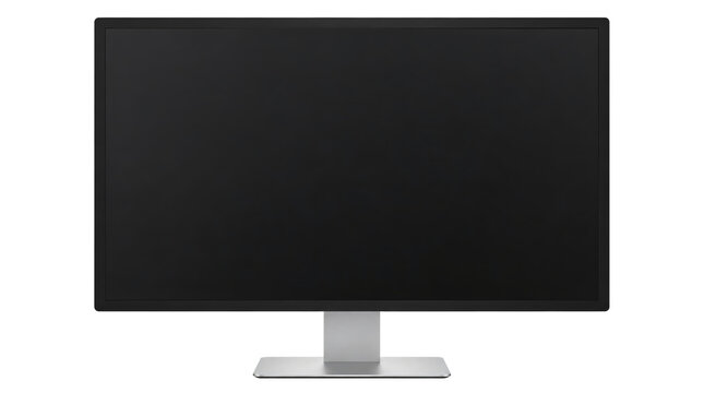 Modern blank desktop computer monitor isolated on transparent background